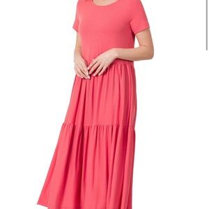 Rose Ruffle Maxi Dress